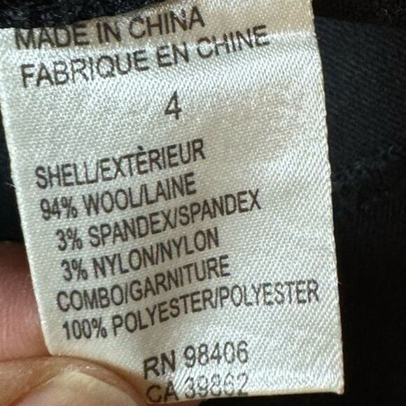 Theory Rokita Black Wool Blend Pencil Skirt Women’s 4 Side Zip Career - Picture 5 of 11